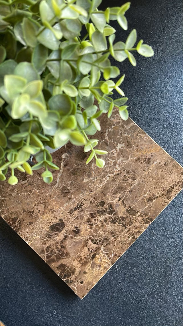 Marmor bakke Emparador dark - stor
