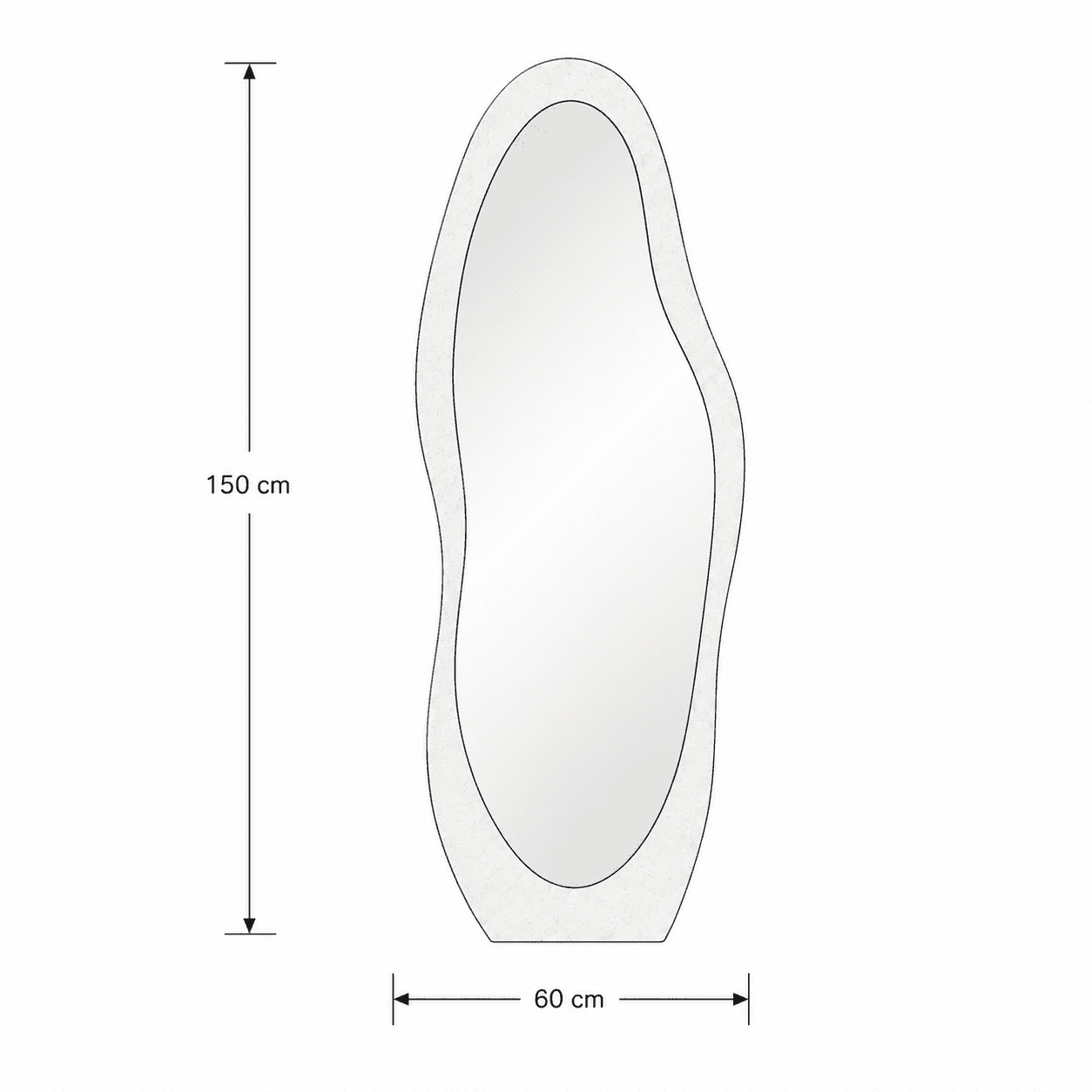 VUE - Gulv Spejl 150x60cm NYHED