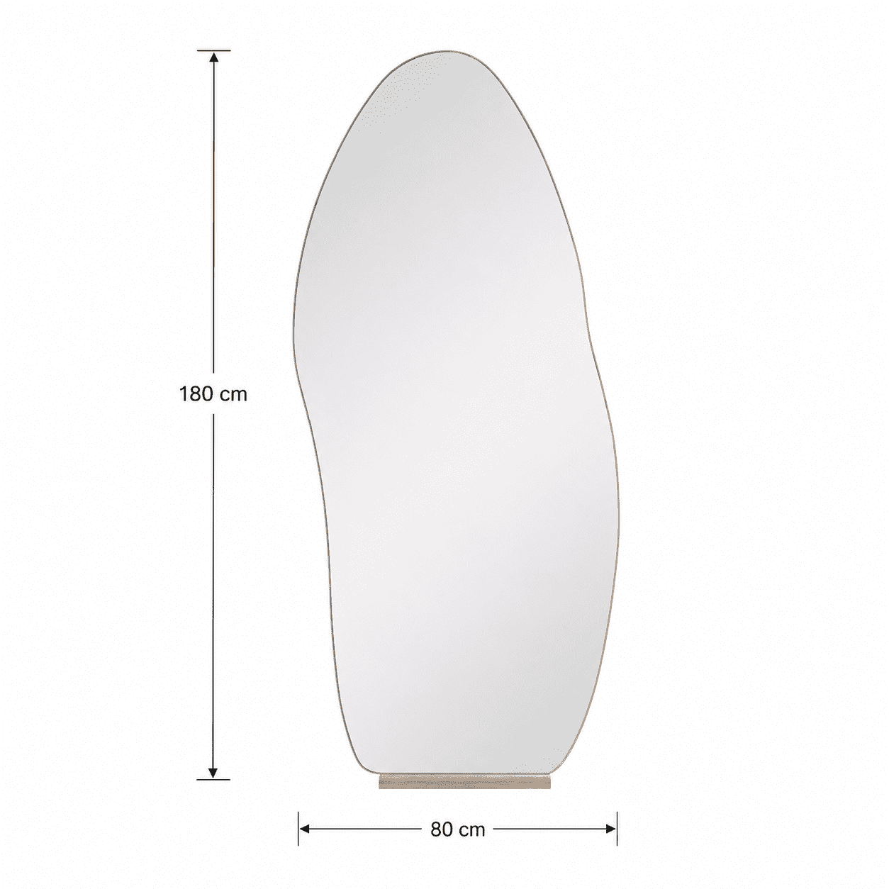 Mina - Asymmetrisk Gulv Spejl 180x80cm