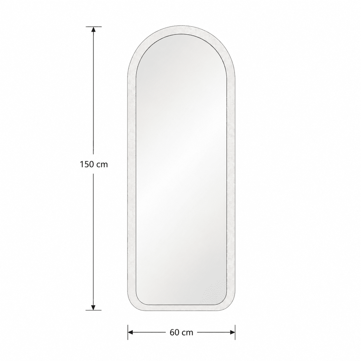 Nordlys - LED-spejl med Sensor 150x60cm