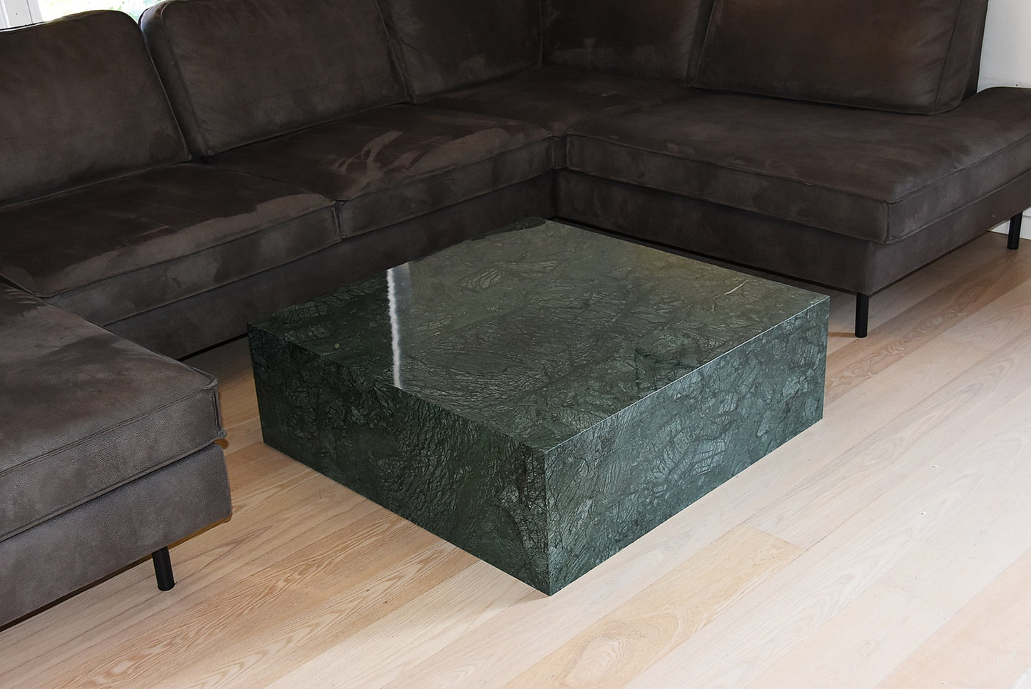 Kubik Green forest marmor sofabord