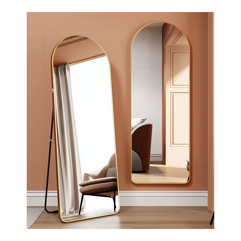 Milo - Væg-/gulv Spejl 155x55cm Guld