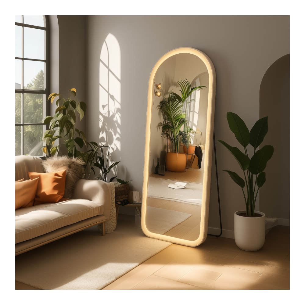 Nordlys - LED-spejl med Sensor 150x60cm