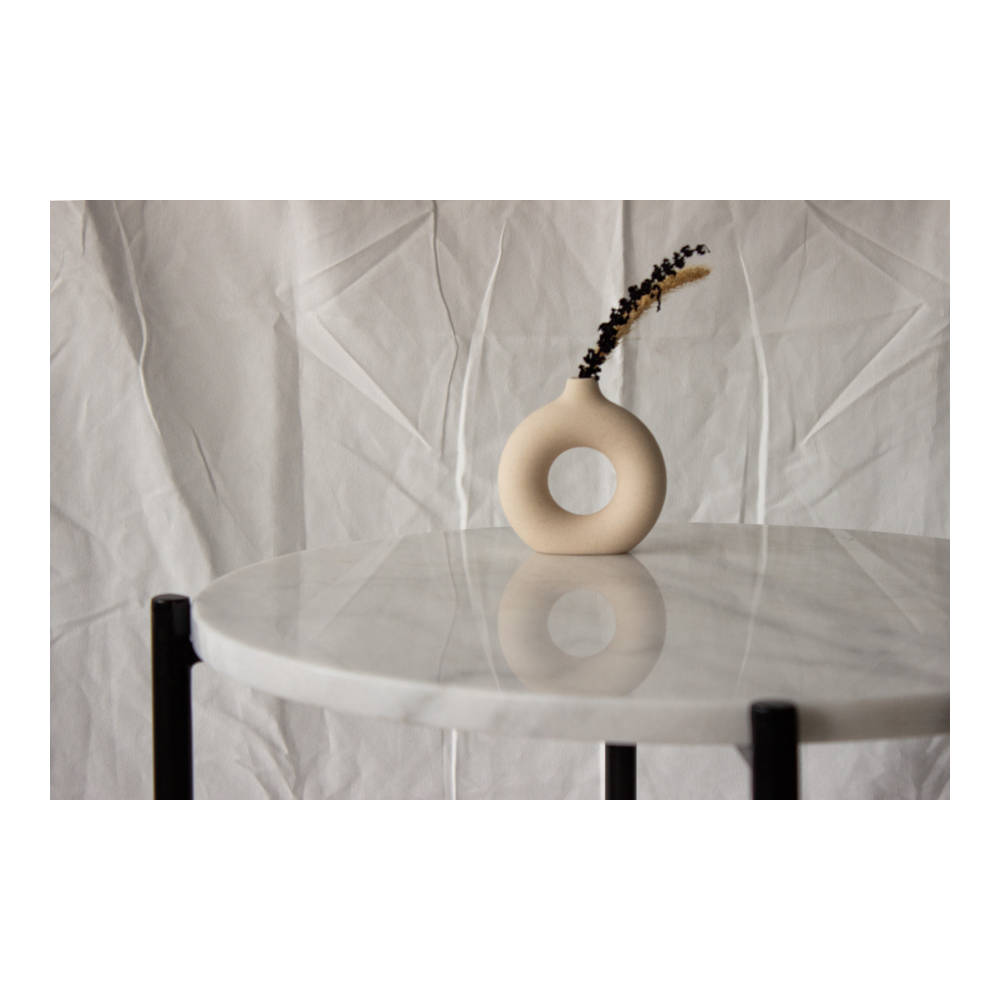 Steel & Marble - Marmor Hjørnebord Greek White
