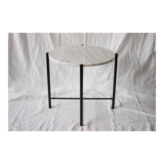 Steel & Marble - Marmor Hjørnebord Greek White