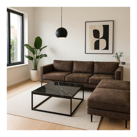 Steel & Marble - Axarquia Marmor Sofabord 90x90cm