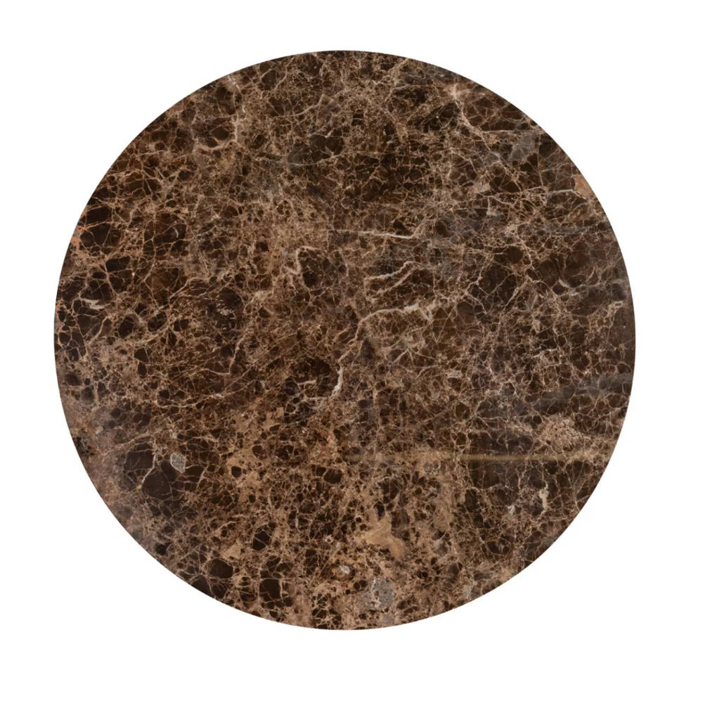 S&M - Marmor Sofabord Ø70 Trebenet Emperador Dark