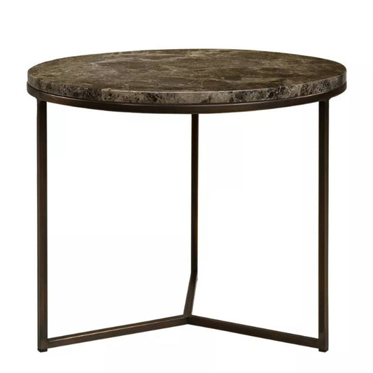 S&M - Marmor Sofabord Ø70 Trebenet Emperador Dark