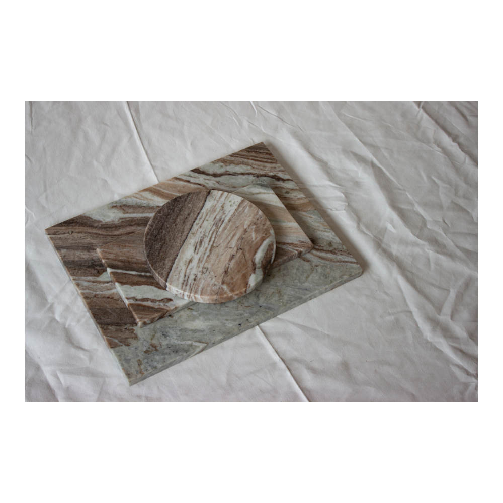 S&M - Marmor Bakke 40x30cm Fantasy Brown
