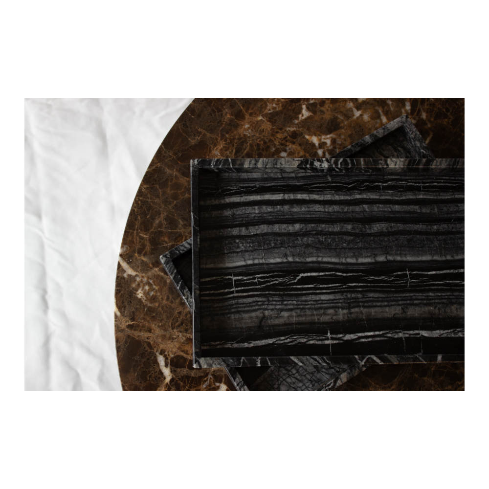 S&M - Marmor Bakke med Kant 30x20cm Nero Marquina
