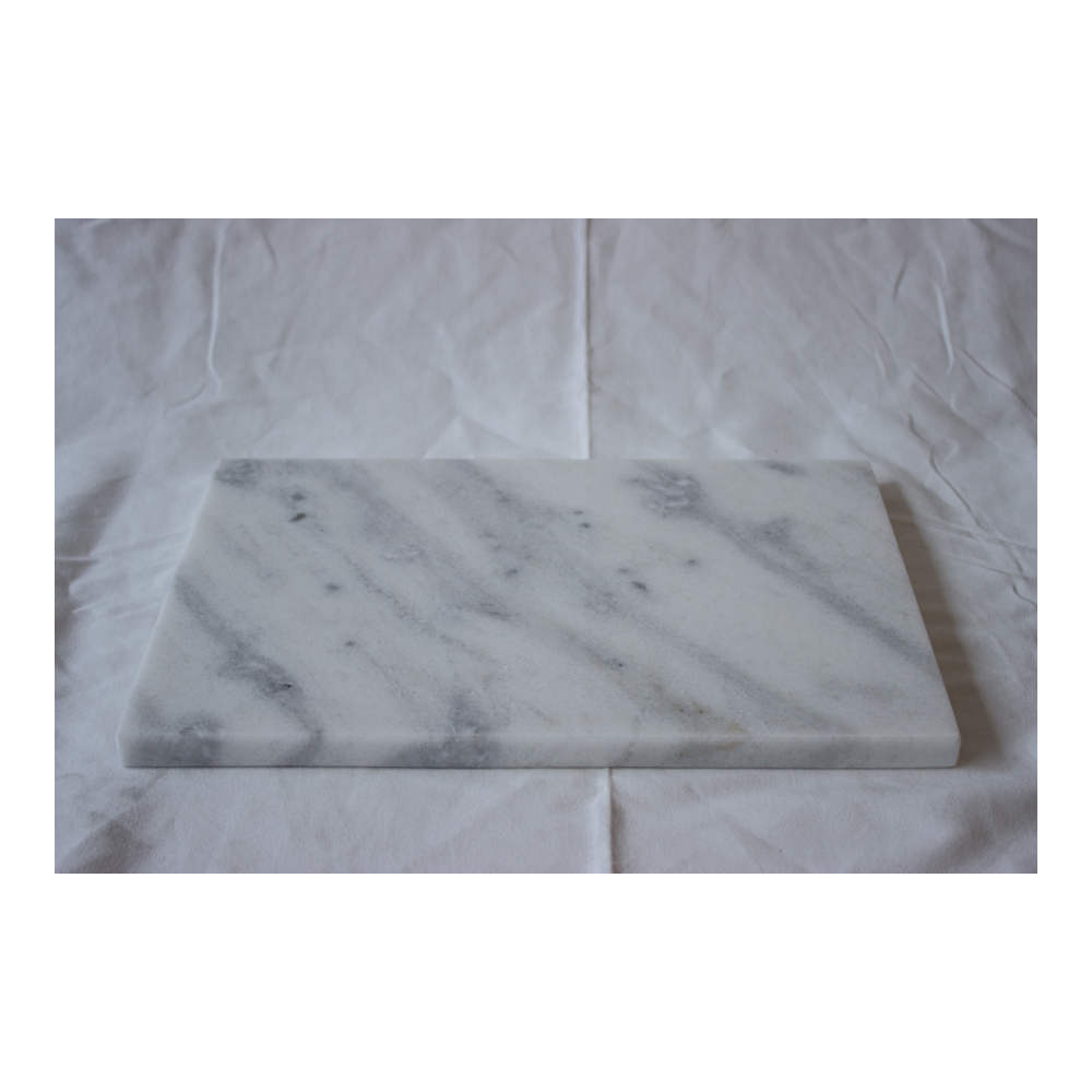 Steel & Marble - Marmor Pyntefad 35x24cm Hvid