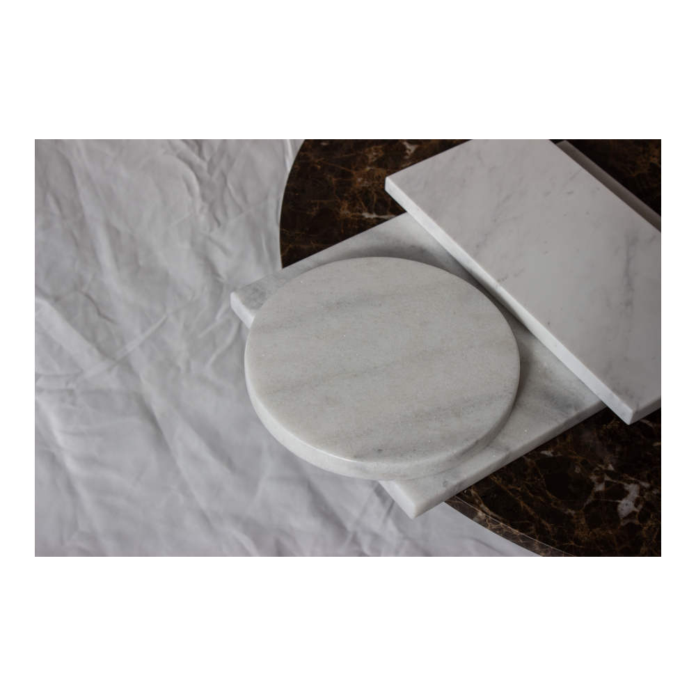 Steel & Marble - Marmor Pyntefad 35x24cm Hvid