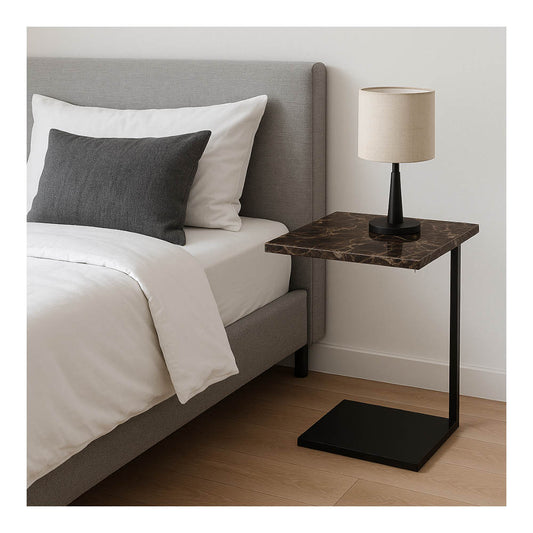 S&M - Marmor Sengebord 40x30cm Emperador Dark