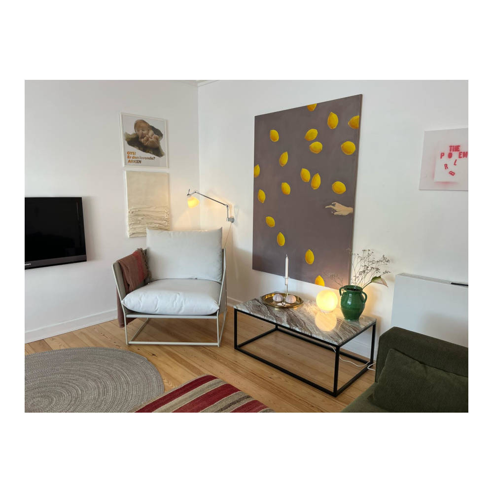 S&M - Marmor Sofabord 100x60cm Fantasy Brown