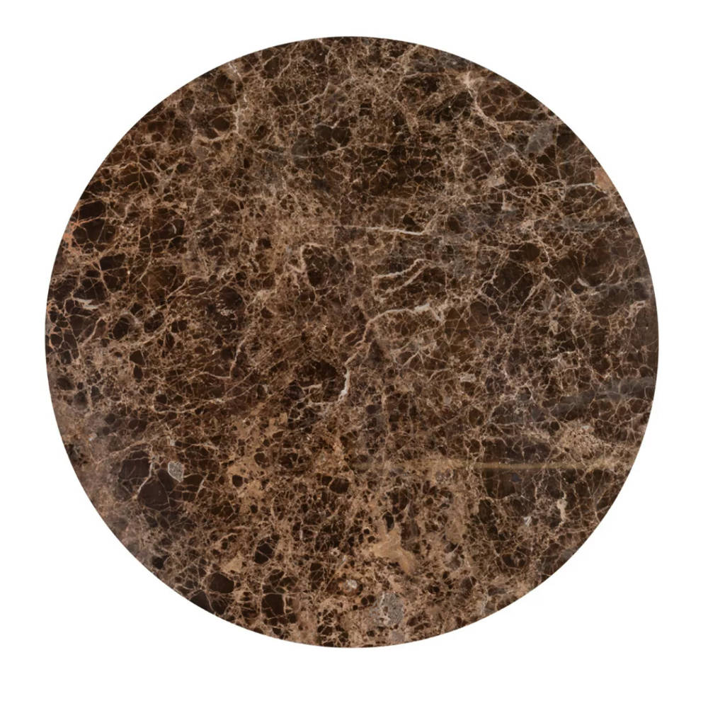 S&M - Marmor Sofabord Ø90 Trebenet Emperador Dark