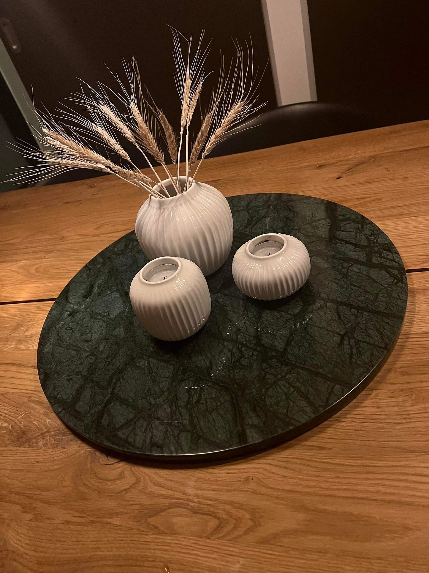 Green forest 50 cm marmor serveringsfad