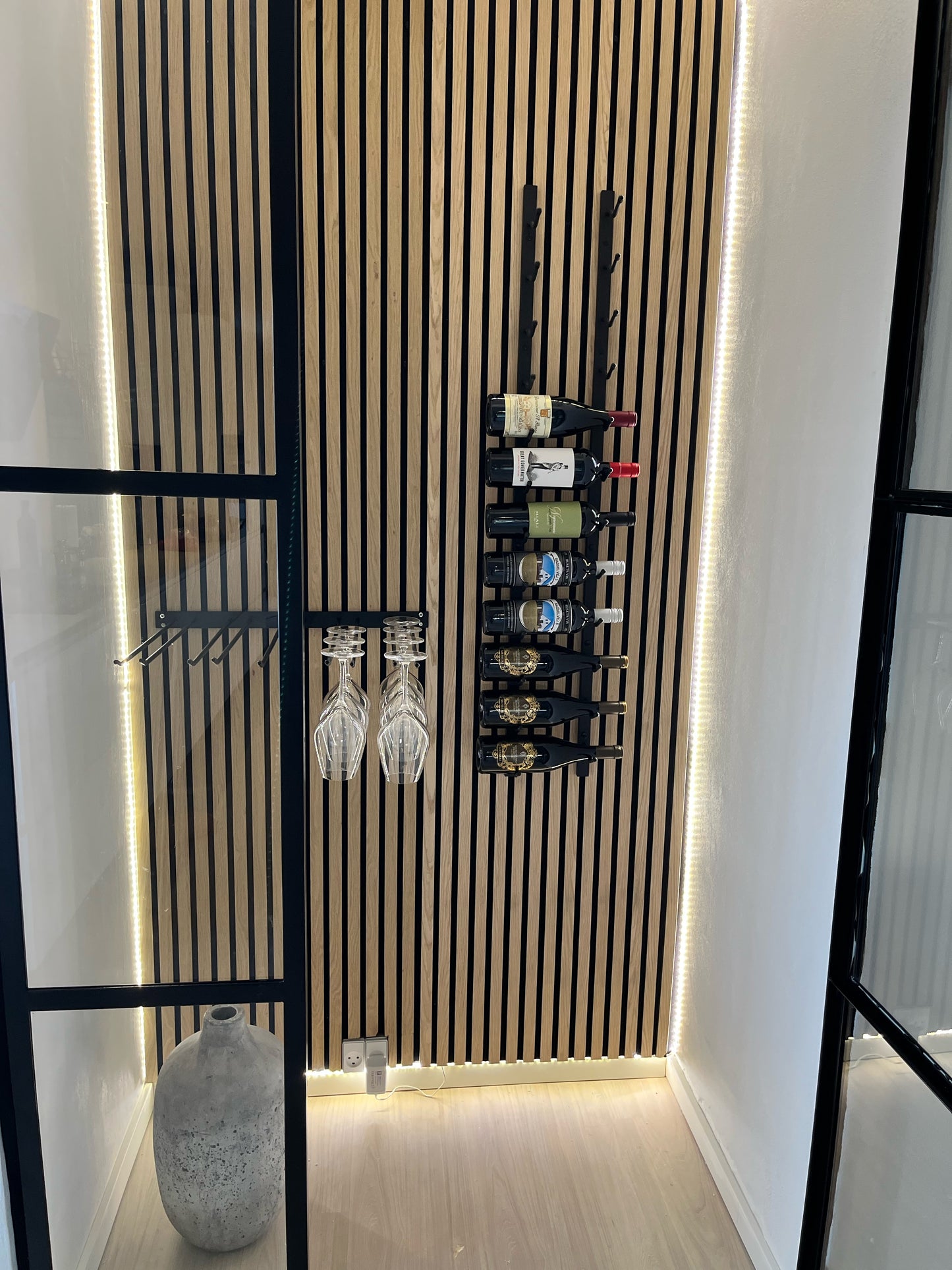 STANDARDMÅL - New Yorker dør 9 felter med sideparti (B:110-140 x H:210 cm)