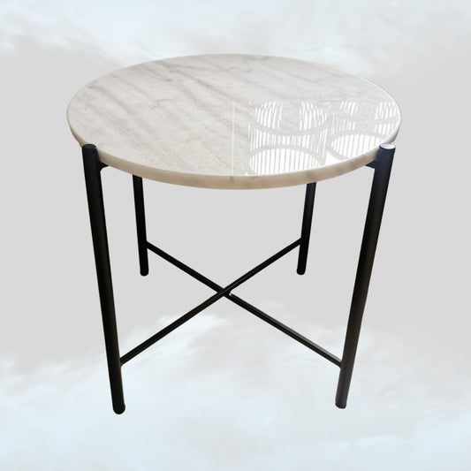 Nisa white 50 cm marmor hjørnebord