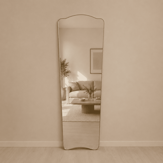 Nova - Væg-/gulv Spejl 155x55cm Guld