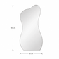 Vibe - Asymmetrisk Gulv Spejl 160x80cm