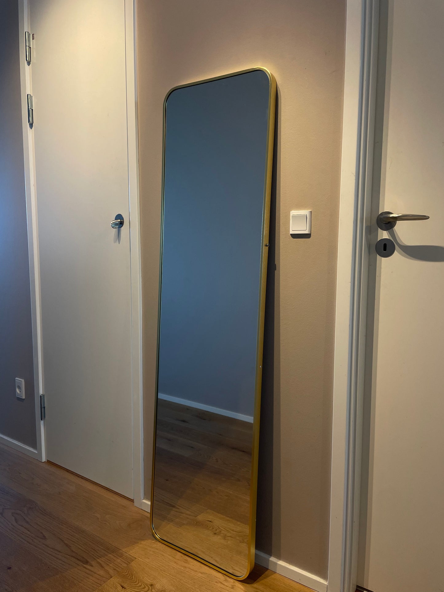 Rio - Væg-/gulv Spejl 150x40cm Guld