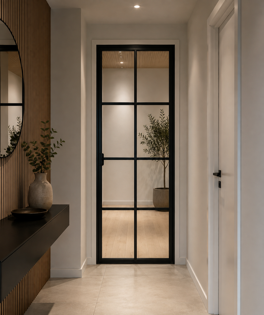 STANDARDMÅL - New Yorker dør 8 felter med karm (B:70-100 x H:210 cm)