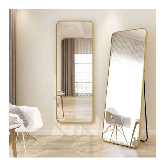 Rio - Væg-/gulv Spejl 150x40cm Guld