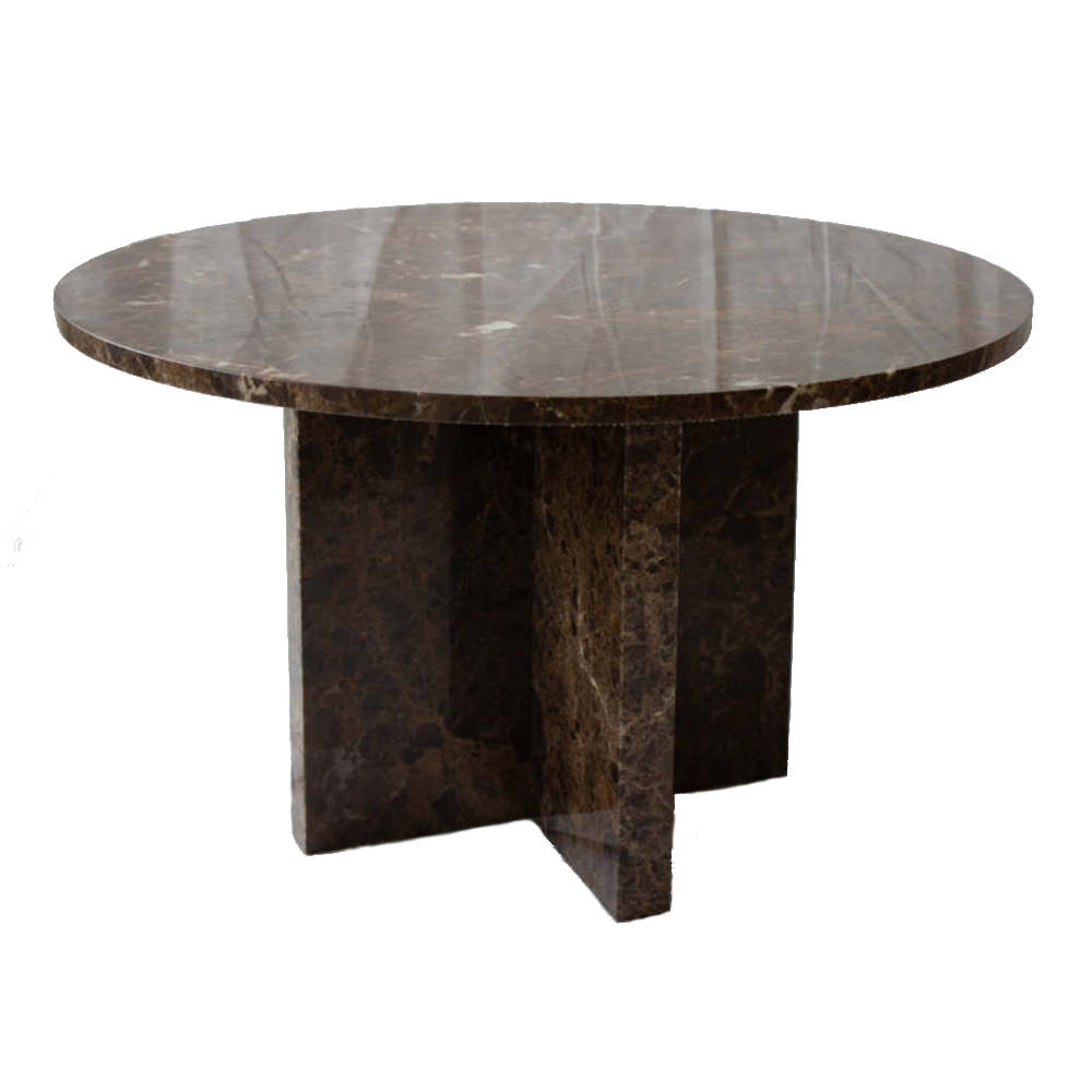 S&M - Krydsben Sofabord Emperador Dark