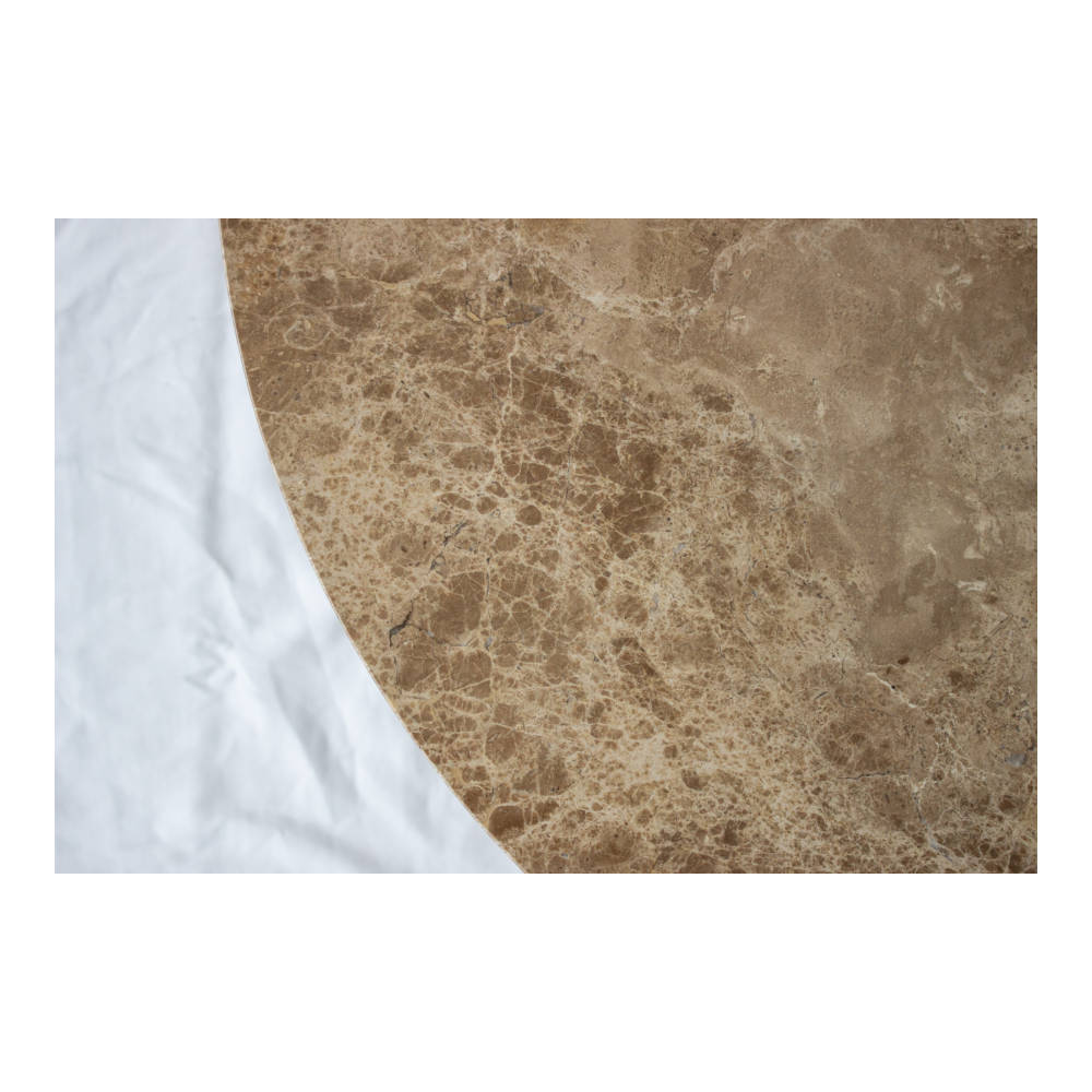 Steel & Marble - Krydsben Sofabord Emperador Light