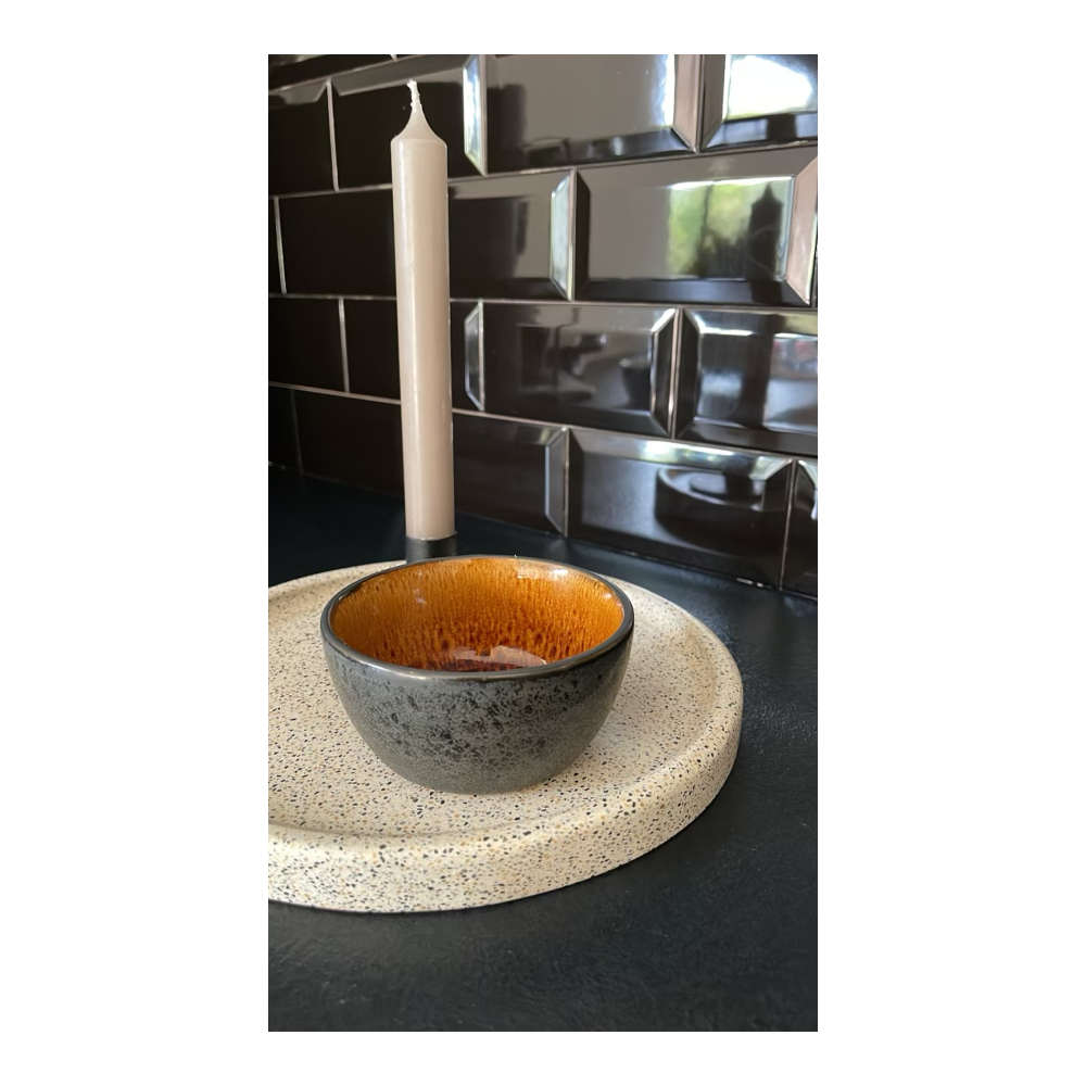 S&M - Terazzo Marmor Bakke Ø24cm Hvid
