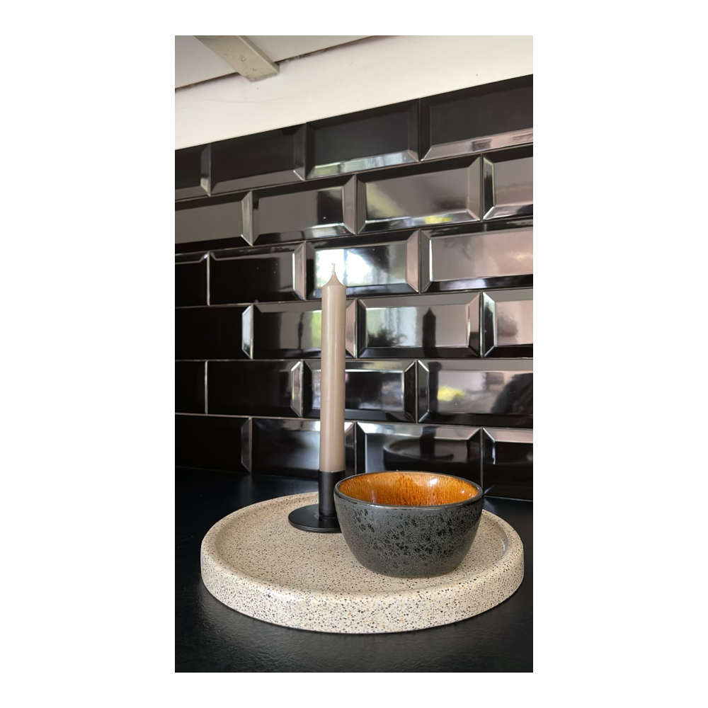 S&M - Terazzo Marmor Bakke Ø24cm Hvid